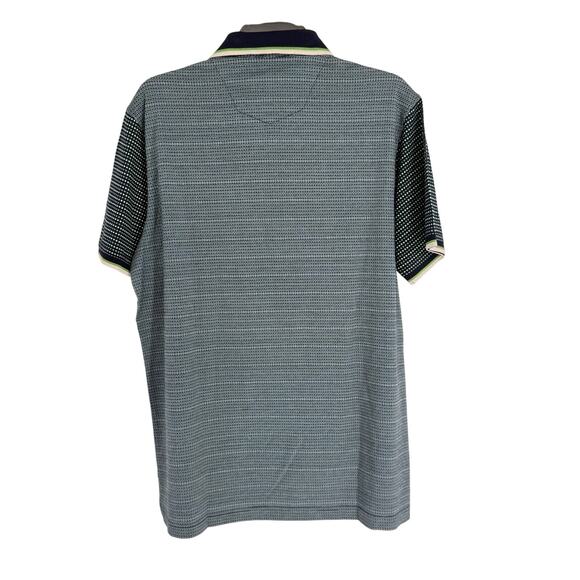 Robert Graham Short Sleeve Knit Performance Polo Shirt Geometric Print M - Picture 2 of 6